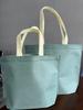 En stock bolsa de ropa de tela no tejida personalizada, engrosada, alargada, color de contraste, bolso de mano para promoción publicitaria, bolsa urgente con logo impreso