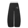 Moda 2026 nueva colección: Pantalones casuales de pierna ancha y pierna curva, de color liso, con estampado de letras, juveniles y a la moda, venta al por mayor desde una sola fuente, 55