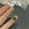 Colar de Joias V-Gold Versão de Luxo Trevo de Quatro Folhas Ágata Vermelha Banhado em Ouro 18K Corrente de Clavícula Exquisita para Mulheres, Estilo de Nicho Levemente Luxuoso