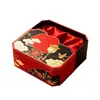 Caja de regalo de alta gama estilo chino para el Día de San Valentín y el Festival Qixi, hecha a medida con tapa abatible magnética, estilo libro, estampada en oro e impresa