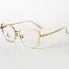 Espejo Plano Metálico para Cejas Ropa de Trabajo de Negocios Moda Sencilla Lentes Anti Luz Azul Unisex Armazón para Lentes de Miopía