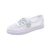 Tenis Blancos Personalizados para Mujer, Nuevo Estilo Verano 2025, Zapatos Casuales de Malla, Zapatos de Malla Hueca Transpirables, Tenis Planos, Estilo Delgado