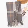 Bufanda de Cuadros Estilo Británico para Mujer, Bufanda Atmosférica Nueva para Otoño e Invierno, Gruesa y Versátil, Bufanda Cálida para el Cuello