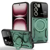 Adequado para Oppo Reno14F Capa Protetora com Janela Grande A6X Capa de Celular Multifuncional com Suporte