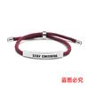 Pulseiras de Corda Trançada Multicor Transfronteiriças Europeias e Americanas Mantenha a Alegria e o Humor Presentes Inspiradores de Feriado com Pulseiras de Aço Inoxidável Gravadas