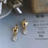 Nalan S925 prata esterlina earbuckle coreano estilo doce suave amor diamante earbuckle temperamento ins vento brincos M05957