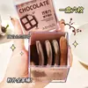 JONBOS Borla de chocolate para polvos, almohadilla de aire, borla flocada, mini borla para el pulgar, maquillaje de dedos, corrector, base de maquillaje