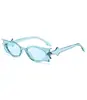 Gafas de sol pequeñas personalizadas estilo europeo y americano con forma de murciélago, montura negra ojo de gato protección UV subcultura Y2K gafas de sol hot girl