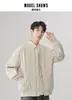 Nova Jaqueta Retro Americana Masculina Primavera e Outono Jaqueta de Voo Tendência Workwear Japonês Gola Alta Jaqueta de Uniforme de Baseball para Homens