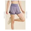 Pantalones cortos de running para mujer para exteriores, nueva colección de verano 2026, de cintura alta, control de abdomen, con una abertura en el dobladillo y un diseño que favorece todas las formas de pierna