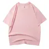 Camiseta Básica Unisex de Algodón Puro Pesado, Color Sólido, Cuello Redondo, Manga Corta, Oversize Holgada, Hombro Caído, Venta al por Mayor, 300g