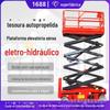 Elevador móvel tipo tesoura plataforma elevatória hidráulica elétrica pequeno veículo de trabalho aéreo automotor elevador