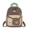 Mochila Infantil Menina Capivara Versátil Herói Desenho Animado Leve Proteção da Coluna Duas Alças Jardim de Infância Bolsa Escolar