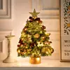 2025 Nuevo Hogar Adornos de Escritorio Pequeños Paquete de Materiales DIY Decoración Estilo Navidad Árbol de Navidad