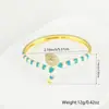Distrito Lu Pulsera de Serpiente con Goteo de Aceite de Zircón Estilo INS Bohemio Personalidad de Nicho Pulsera Abierta Versátil para Mujer