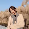 Chaleco de Lana de Rayas Finas al por Mayor para Mujer, Calentador de Cuello Multifuncional, Bufanda Triangular de Punto Imitación Cachemir, Versátil para Otoño e Invierno
