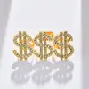 Joias Populares de Hip-Hop Europeu e Americano, Anel de Luva Dominador e Cool, Anel de Símbolo de Dólar com Zircônia Micro-Pavimentada