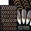 BELLEZA COMPLETA Nueva pegatina de arte de uñas de gato KT para el Día de San Valentín Mezcla de pegatinas adhesivas rojas para uñas con parte trasera caliente