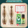 Peine Masajeador Ocular Pequeño de Flor de Loto en Palo de Rosa con Cuerno de Cabra, Herramienta Pájaro Bermellón de Tres Picos, Peine de Meridianos, Palo Masajeador de Puntos de Acupuntura Facial, Palo Estirador de Tendones Faciales