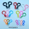 Fio redondo fio chato lâmpada colorida fivela de boneca chaveiro fecho de lagosta de plástico fivela de bolsa acessórios de joias diy em estoque