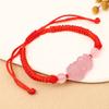 Ágata Natural Pixiu Pulseira para homens e mulheres Pulseira de corda vermelha do casal para o ano de nascimento Transferência Presente Fornecimento ao vivo
