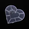 Caja de Joyería de Cuentas DIY Caja de Almacenamiento Transparente Rosa Corazón Mariposa Concha para Colocar Cuentas Banda de Goma Caja de Plástico