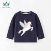 Otoño e Invierno Nuevo Estilo Europeo y Americano Camisetas de Manga Larga para Niños Patrón de Dibujos Animados para Niños Jersey de Cuello Redondo Tops para Bebé