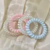 Elástico de cabelo fio de telefone de alta elasticidade para mulheres, scrunchie sem costura para rabo de cavalo, acessório de cabelo de alta qualidade para adultos