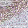 6*7mm Coração Torto Base Pontiaguda Formato Especial Diamante para Nail Art Pequeno Mini Joia para Nail Art Material para Polimento de Unhas Usável Atacado