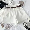 Shorts lisos de cintura alta, modernos y versátiles, estilizan y son elegantes, nueva colección de verano 2026, pantalones casuales de pierna ancha para mujer