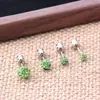 Pendientes de Bola Full Diamond de Venta Caliente Transfronterizos, Diseño de Nicho a la Moda, Pendientes de Diamante Brillantes, Pendientes de Bola de Diamante Multicolores de Acero de Titanio