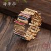 Pulsera Elástica Geométrica Exagerada de Esmalte de Venta Caliente Transfronteriza para Mujer, Pulsera Creativa Asimétrica de Aleación de Alta Gama