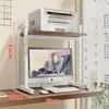 Estante de Almacenamiento para Impresora, Soporte Ajustable para Host de Computadora, Estante para Gabinete de Escritorio, Estante de Almacenamiento en Niveles para Escritorio