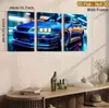 Pintura 3D Mural de Carro Pintura para Pendurar Fábrica de Origem Cartaz Pintura Decorativa Núcleo de Pintura em Tela com Moldura de Madeira de Pinus