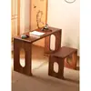 Mesa de zither de paulownia quemada mesa de guqin de resonancia antigua taburete mesa de zither de madera maciza mesa de zither guzheng mesa de estudios chinos escritorio de caligrafía y pintura mesa