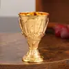 Vaso de Licores de Lujo Retro para Uso Doméstico, Copa de Chupito de Gama Alta con Patrón Floral Creativo, Cristalería de Aleación, Copa de Vino Blanco Estilo Europeo para el Hogar