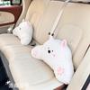 Almohada para el cuello y la cabeza del coche, popular en Internet, con un bonito cachorro de peluche para la cintura y el asiento del coche.
