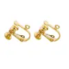 Pendientes envío invisible diy tornillo de cabeza plana clip para oreja accesorios chapado en cobre con anillo de suspensión clip para oreja sin convertidor para agujero de oreja