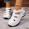 Zapatos de Mujer Europeos y Americanos de Comercio Electrónico Transfronterizo Talla Grande con Velcro Nuevo Tacón de Cuña Primavera y Verano Moda Europea y Americana Zapatos Deportivos para Mujer Venta al por Mayor