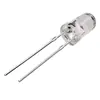 Perla de Lámpara F5 5mm Enchufe Recto Perla de Lámpara Enchufable Luz Blanca Cabeza Redonda Diodo Emisor de Luz LED Indicador Especial 5mm Enchufe Recto