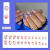 Unhas Ovais Arte Azul e Branco Porcelana Caqui Pó Wear Armor Estilo Nacional Luz Luxo Unhas Postiças Atacado