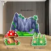 Héroe Lluvia Llega Sima Guang Rompe el Jarrón Atrezo Juego Fondo Tablero KT Guardería Bosque Árbol Grande Actuación Infantil Leide Zhu