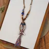 Colar de Maçã de Cerâmica Jingdezhen Colar Borboleta Dopamina Personalidade Fresca Feminina Moda Versátil Colar Venda por Atacado