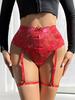 Nova Lingerie Sexy Europeia e Americana, Renda Vermelha Sexy Feminina, Tiras Sedutoras Sexy, Ligas, Fornecimento de Comércio Exterior