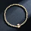 Pulseira Elástica Feminina com Letras Brilhantes da Moda e Simples com Contas Ccb Cruz de Amazon Joias Mais Vendidas Transfronteiriças