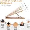 Prancha de Alongamento com Altura Ajustável Madeira Tensor de Panturrilha Madeira Maciça Pedal Inclinado Equilibrado Tensor Prancha de Treinamento Yoga Fitness