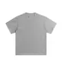 Camiseta de Algodón Puro Natural Transpirable de Verano Transfronteriza 300g Cuello Redondo Color Sólido Casual Holgada Manga Corta Top Venta al por Mayor Personalización