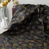 Estilo Pastoral Estampado Pequeño Floral Ola Acolchado Teñido en Hilo Tela Chaleco Chaqueta Falda Retro Jacquard