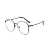 Nuevas gafas retro de metal liso con montura poligonal para mujer, gafas antiluz azul para hombre, gafas de bola abierta con miopía