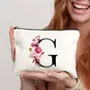Bolsa de cosméticos impermeable con cierre de cremallera, estampado floral, bolsa de cosméticos ligera y versátil para mujer